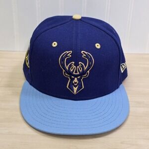 Feature x New Era‎ 59Fifty Fitted Milwaukee Bucks Hat Size 7 5/8
